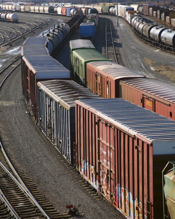 RESIDCO blog – Precision Scheduled Railroading (“PSR”) – A Freight Transportation Disruptor A variety of railcars.