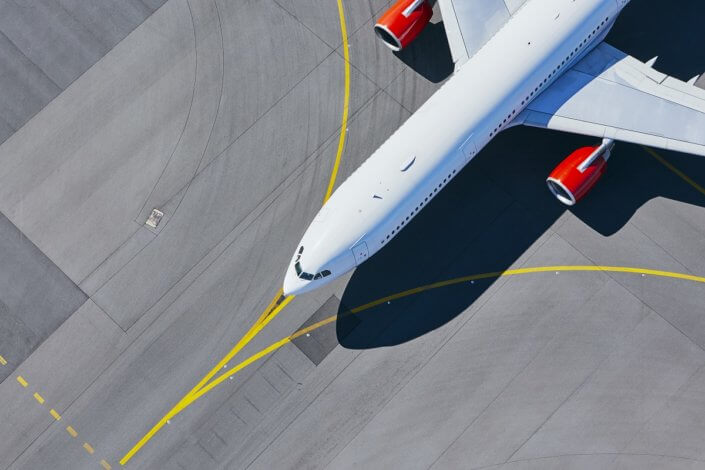 Aerial view of airport RESIDCO - Air Carriers And Class One Railroads Reshape their Fleets